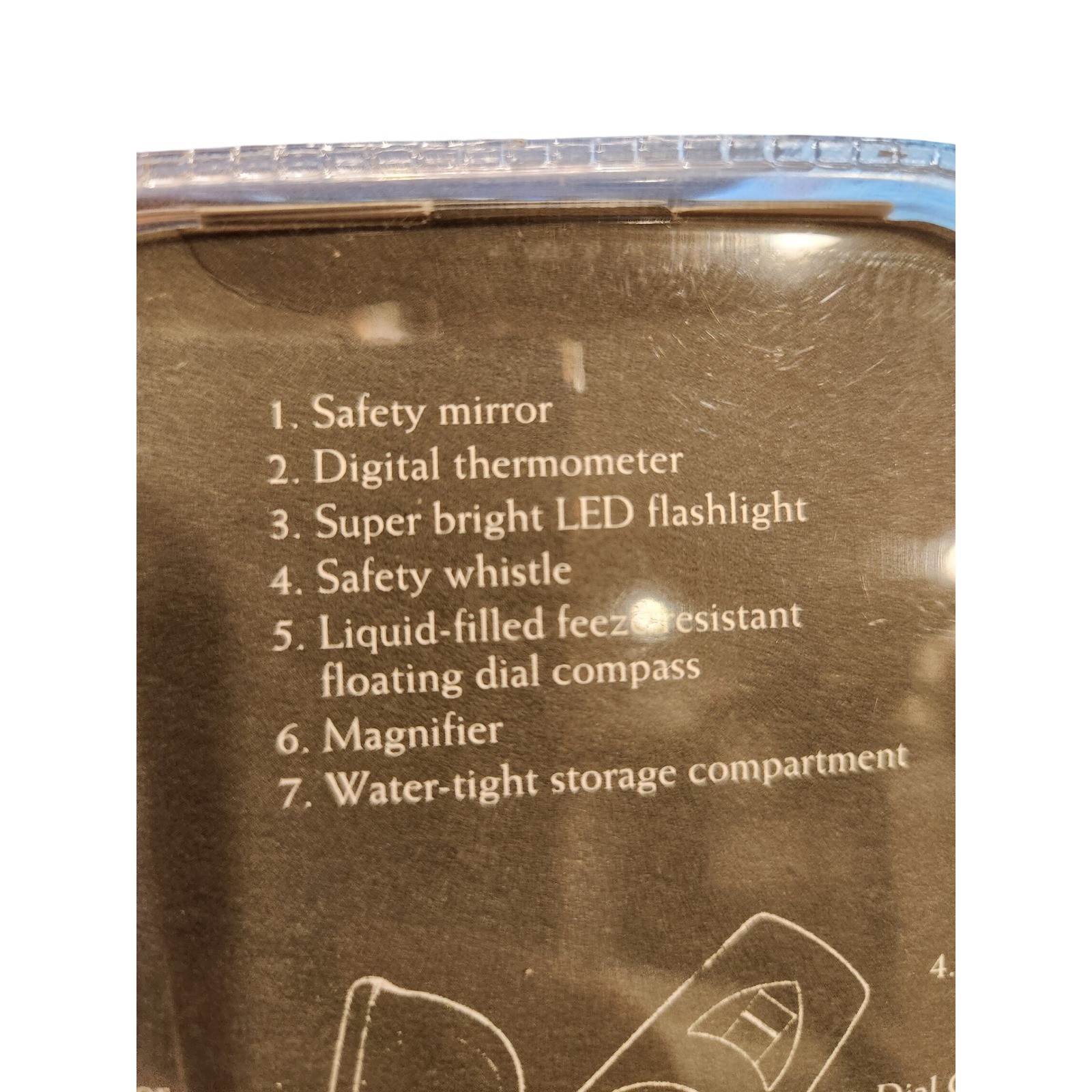 Eddie Bauer Adventure Plus Multi Tool 7-in-1 Compass Flashlight Whistle New