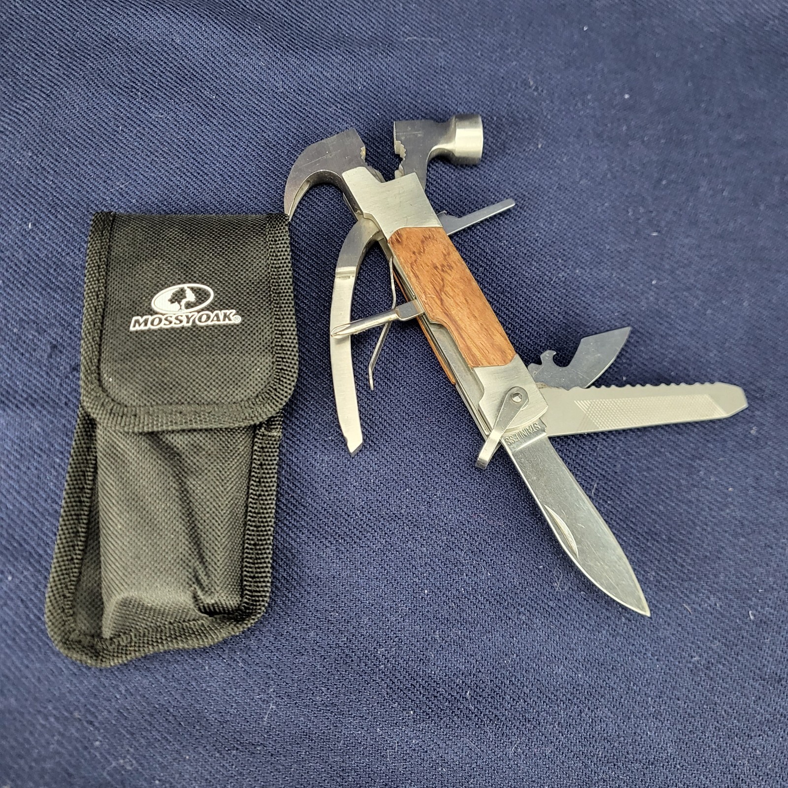 Mossy Oak Hammer Knife 13 In 1 Multi Tool Hunting Camping Outdoors Gift
