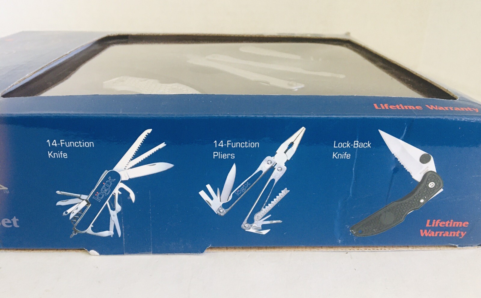 Logix 3 Piece Multi Tool Set 39112 Stainless Steel 14 Function Knife & Pilers