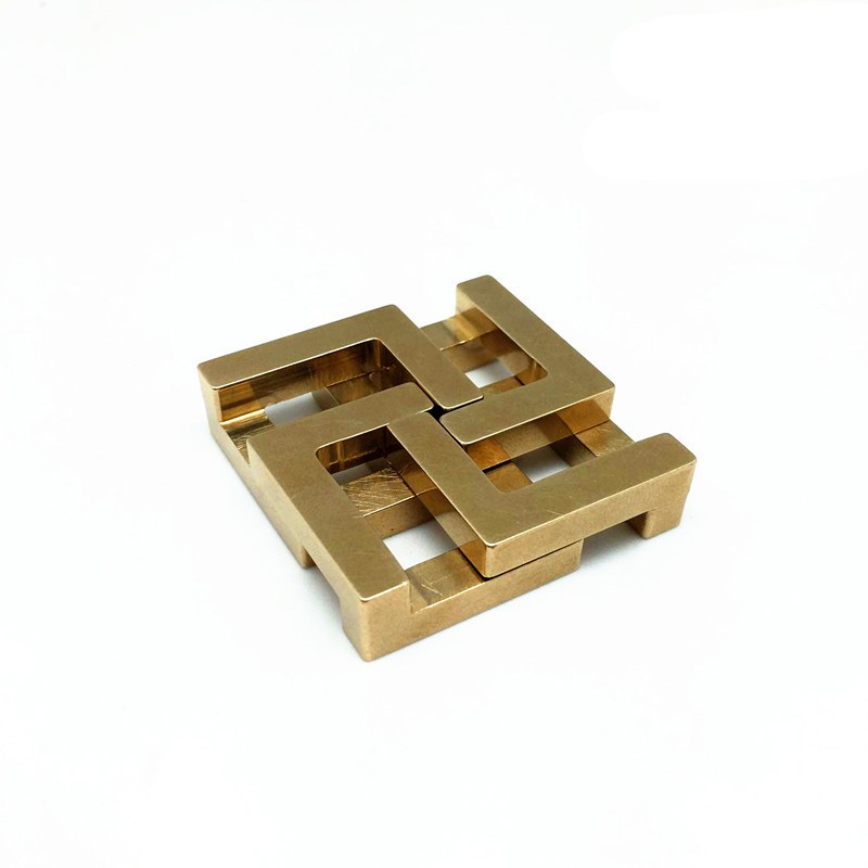 Brass Intelligence Luban Lock Educational Brain Teaser Puzzle Magic Toy Hard