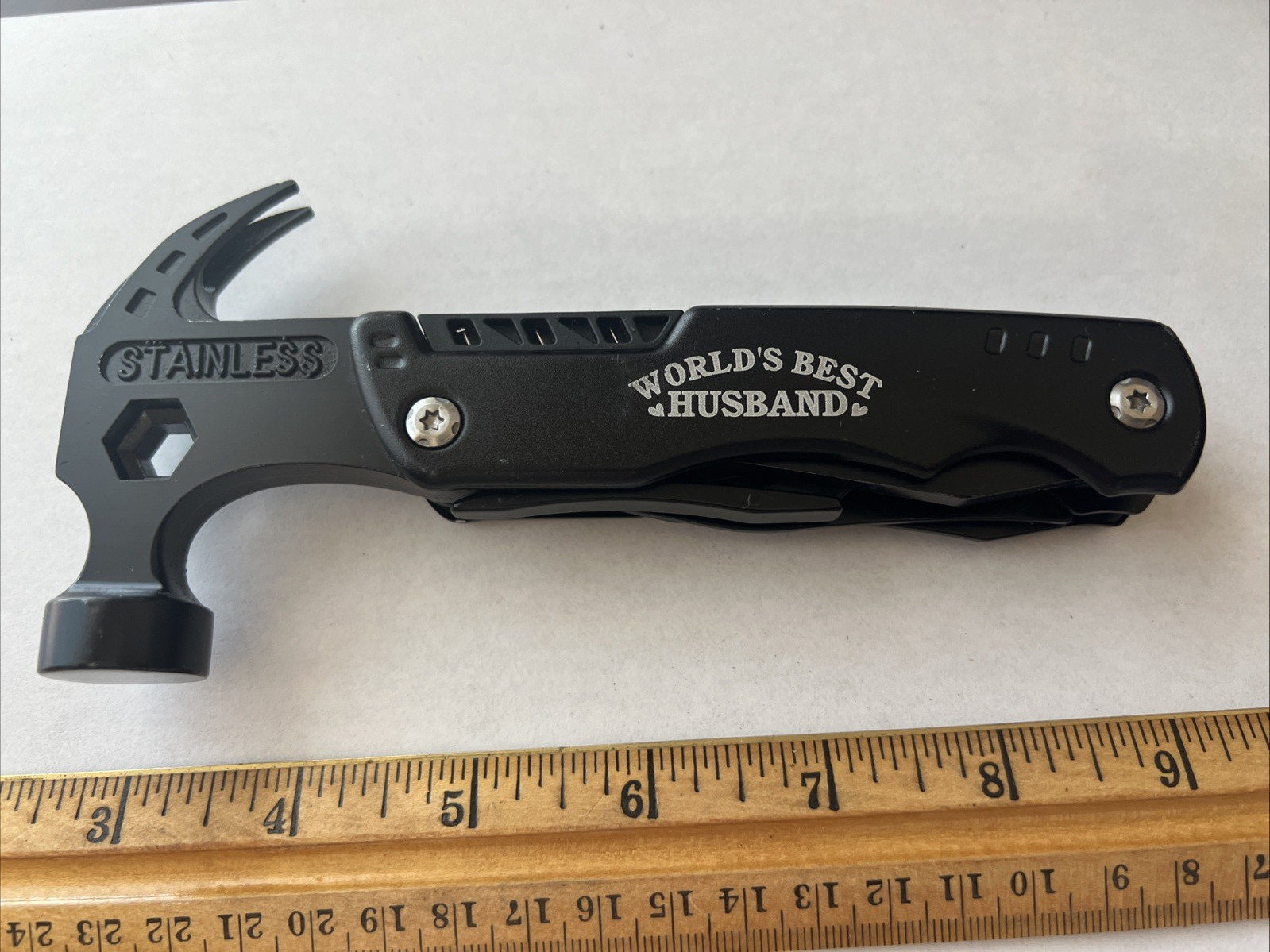 Multitool 12 in 1 Camping Multi Tool w/Mini Hammer-EDC Gear -Worlds Best Husband