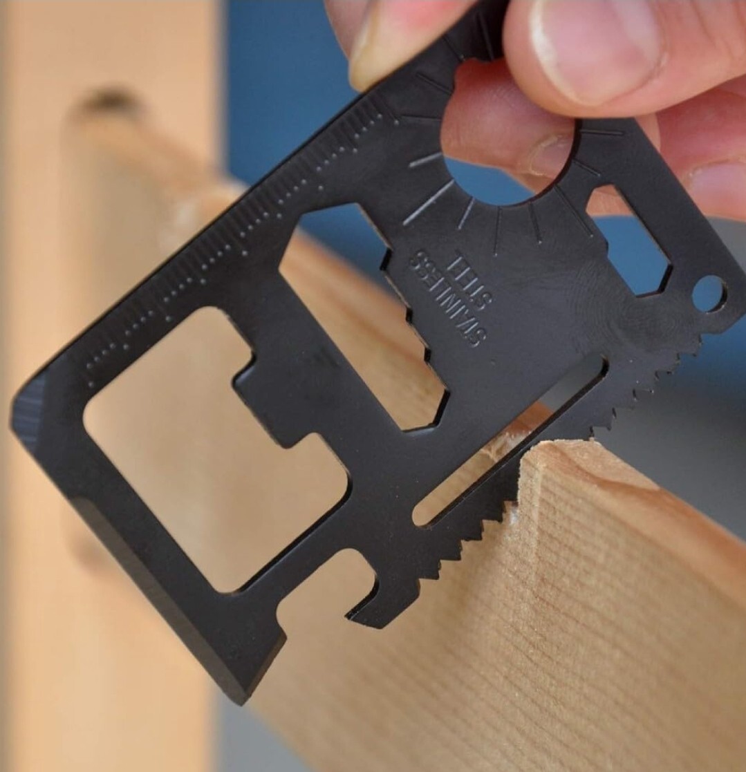 11 IN 1 MULTITOOL – CREDIT CARD SIZED POCKET SURVIVAL AND EMERGENCY TOOL. USA!!