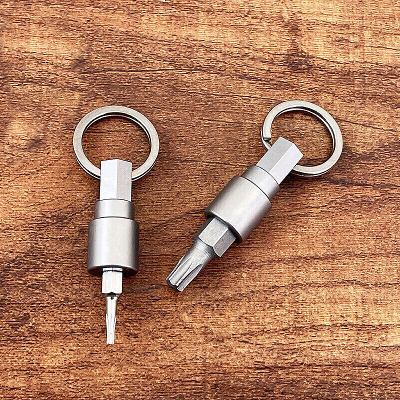 Titanium Alloy Magnet Quick Buckle Detach EDC Keychain w/ Key Ring