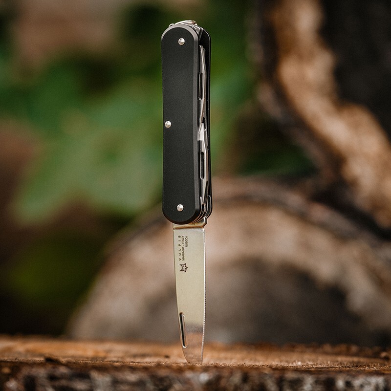 Fox Knives Vulpis 4-in-1 Multitool Pocket Knife Folding Pocket Survival Tools