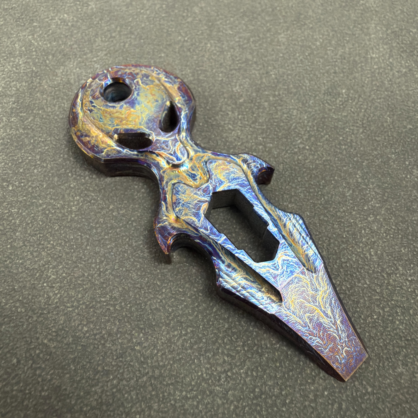 TC4 Titanium Alloy Pocket Pry Bar Pendant Crowbar Opener Multi Keychain EDC Tool