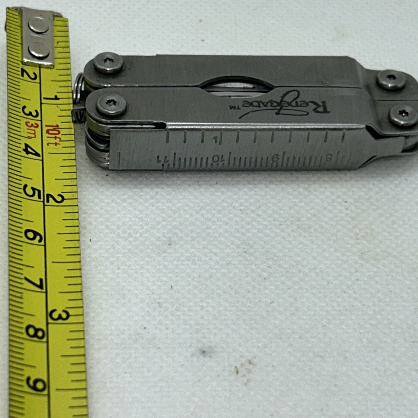 Renegade Multi-Tool Stainless Steel Extra Thin Pliers Ruler Fishing Camping EDC
