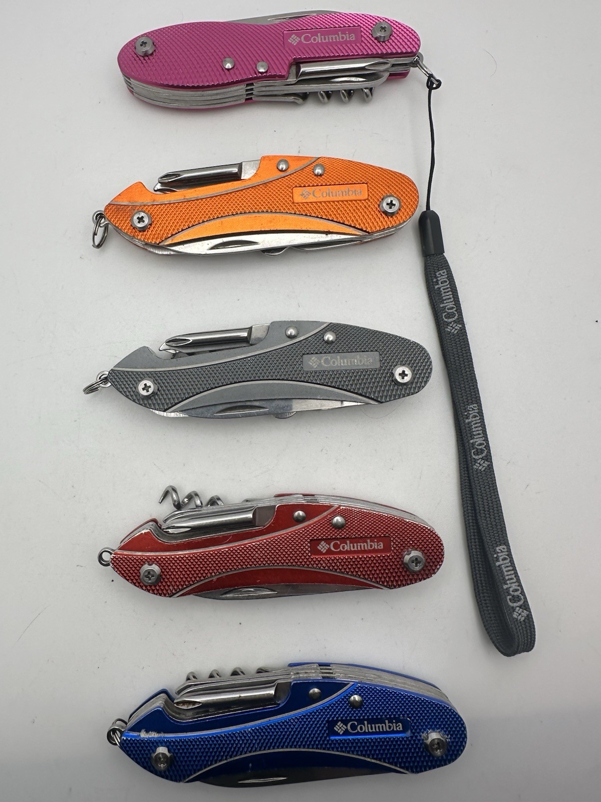 Lot Of 5 Columbia Deluxe Graphite Multitool 11 in 1 Multi Colored