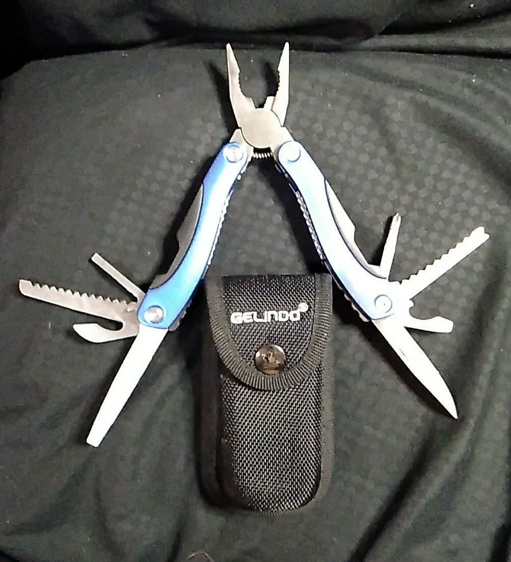 Gelindo Premium Multi Tool Pliers Wire Cutter Saw File Fish Scaler Screwdrivers
