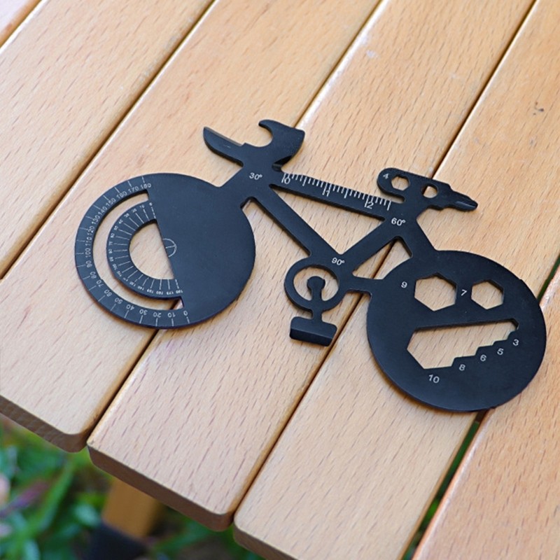 Multifunctional Stainless Steel Bike Card Tool with Bottle Opener Screwdriver