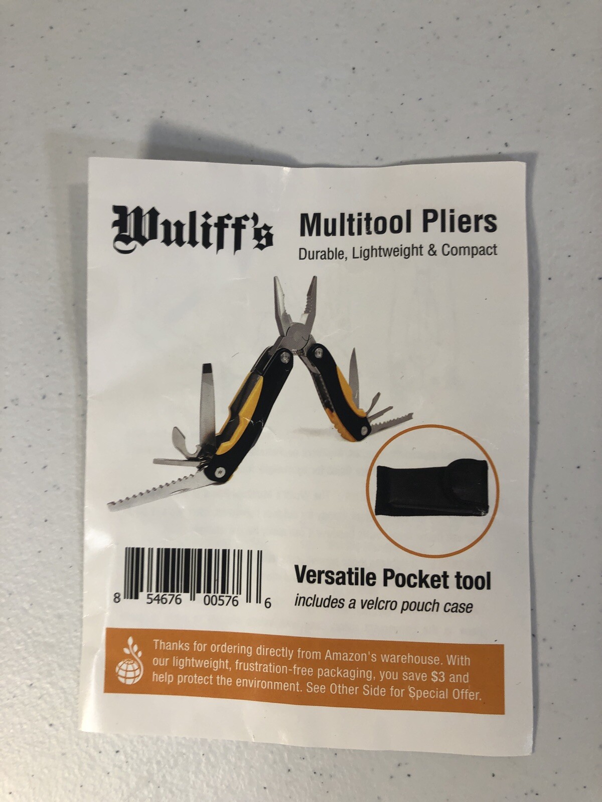 Wuliffs Multitool Pliers Pocket 9 Tool Fishing Camping Hike Outdoor Multi Knife