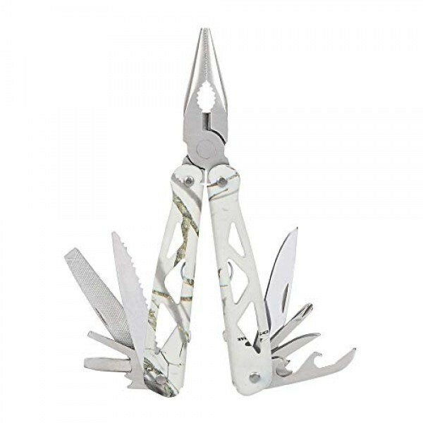 Ozark Trail 12 in 1 Multitool with Sheath Mossy Oak Winter White Camouflage NEW