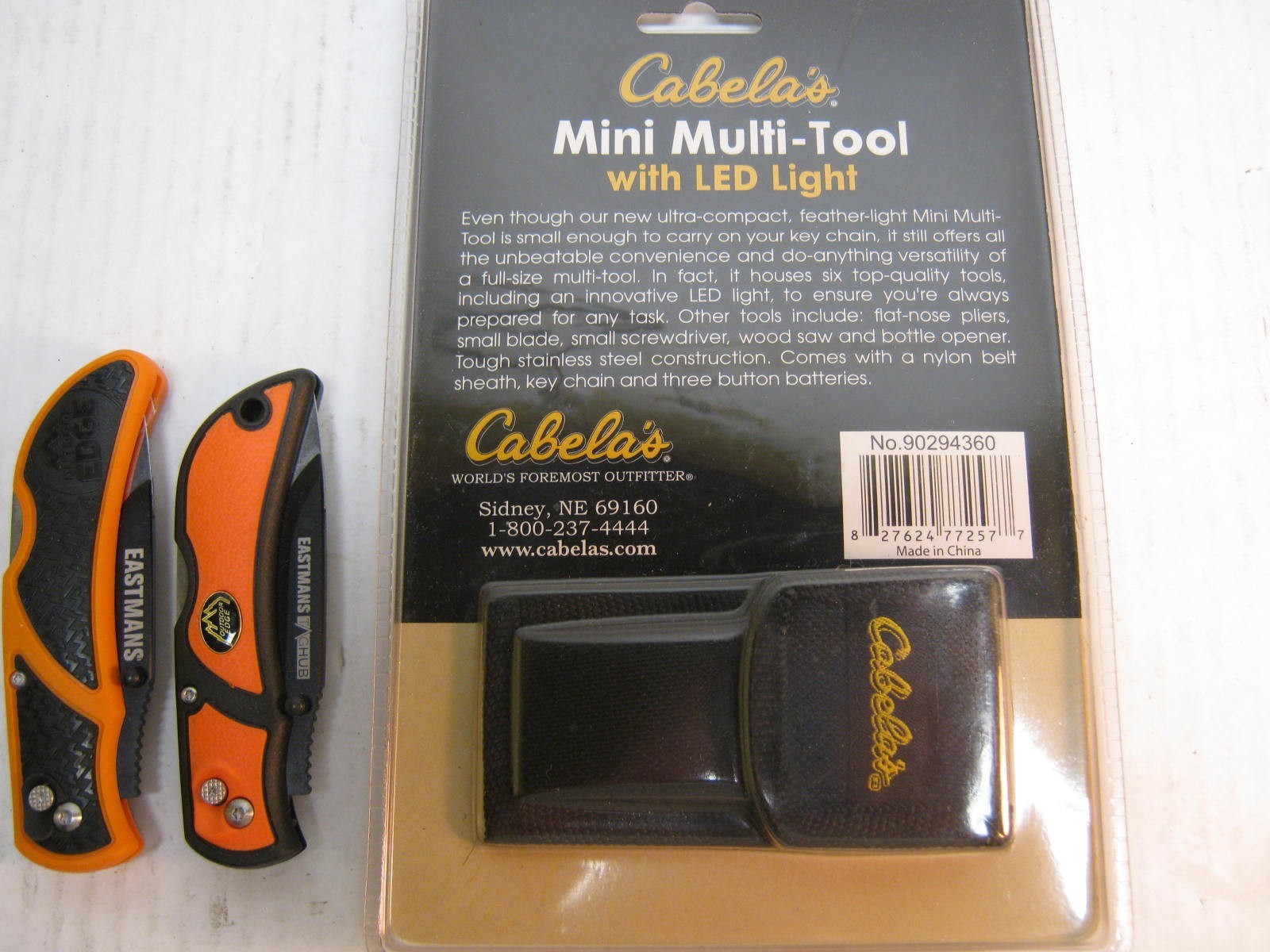 Cabela’s Mini Multi-Tool with LED Light New With 2 Outdoor Edge Easton Knifes