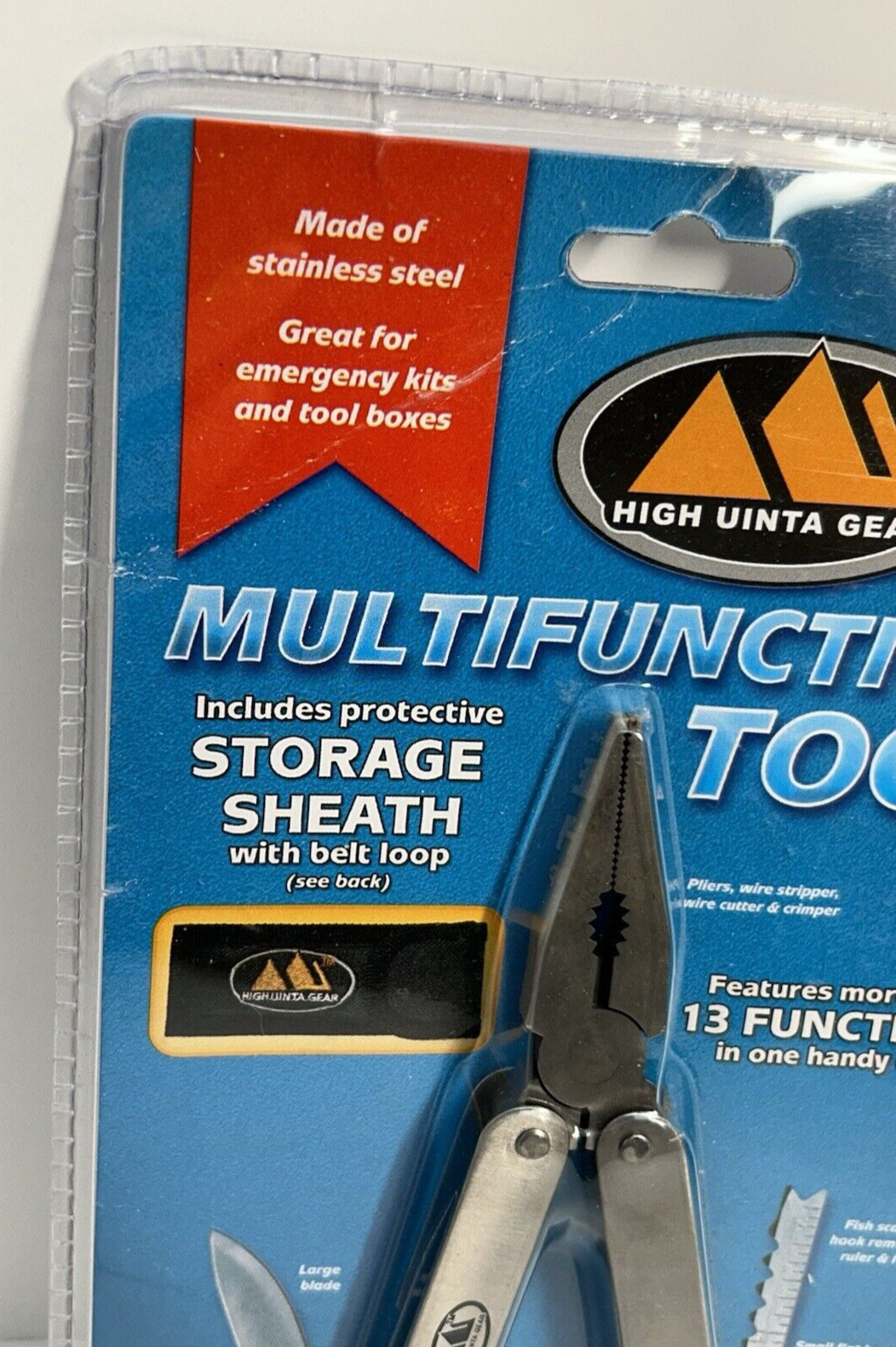 Multifunction Tool w Storage Sheath High Uinta Gear 13 Functions n One Belt Loop