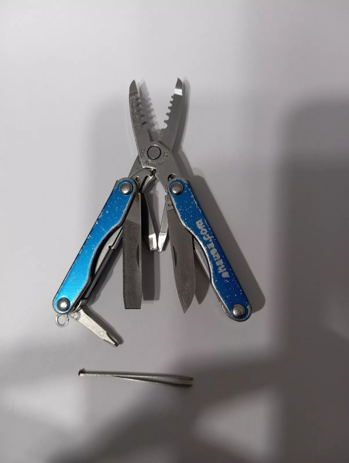 🔥 Leatherman Squirt E4 Stainless Steel Multitool Keychain Blue Very Rare