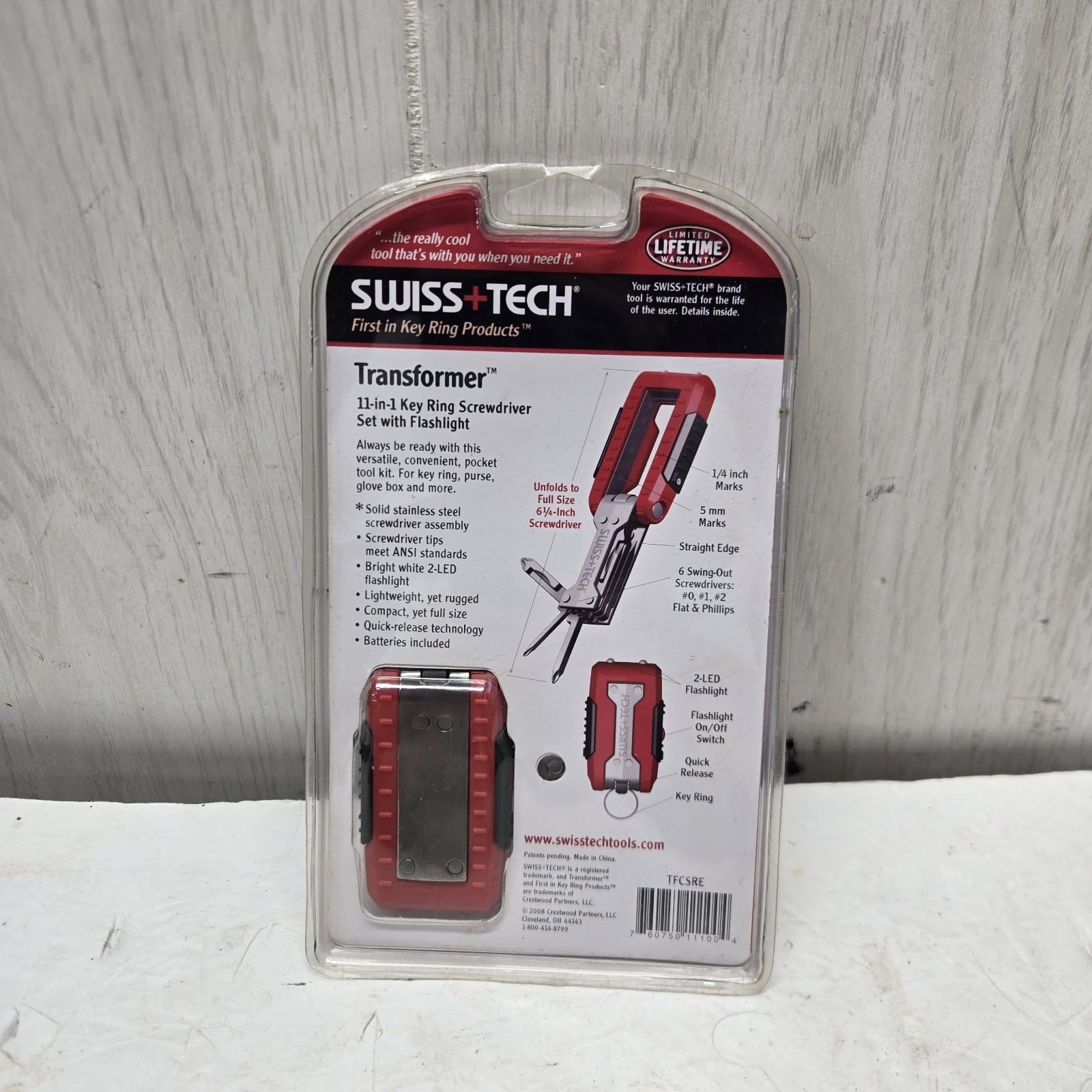 SWISS TECH 11-in-1 Transformer Folding Screwdriver Pocket Knife Multi-Tool NOS