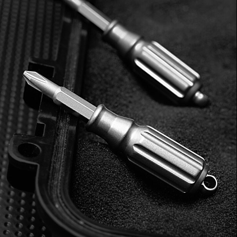 Mini Pocket Titanium S2 steel Screwdriver Portable Outdoor Keychain EDC Gadget