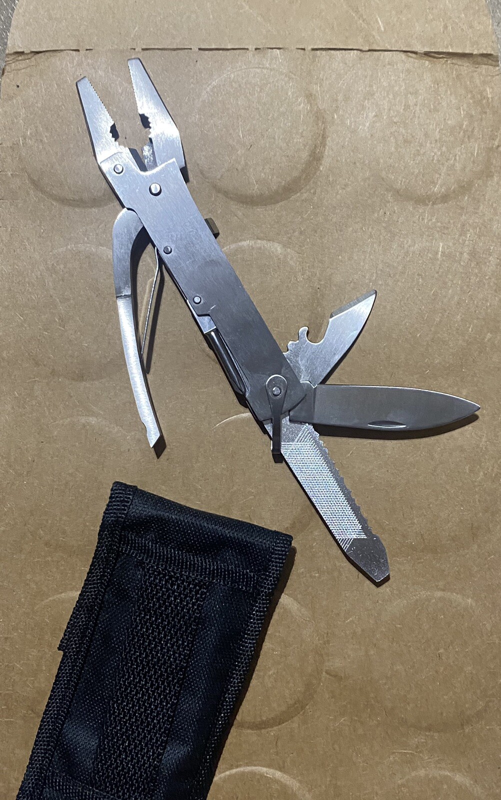 All-Trade (?) Multi-tool Pliers Set with Case-5 Multi-use Blades-Stainless Steel