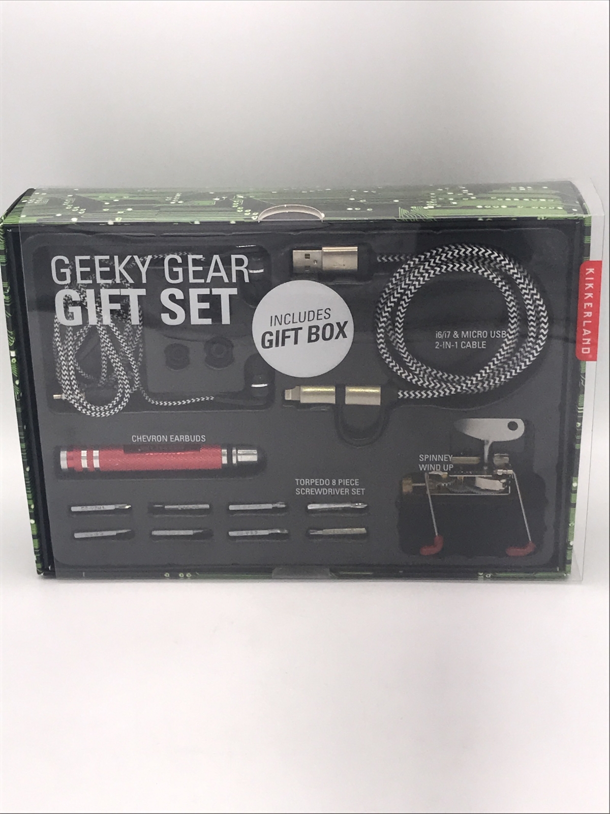 Geeky Gear Gift Set Torpedo 8 Piece Screwdriver Spinney Windup Kikkerland New