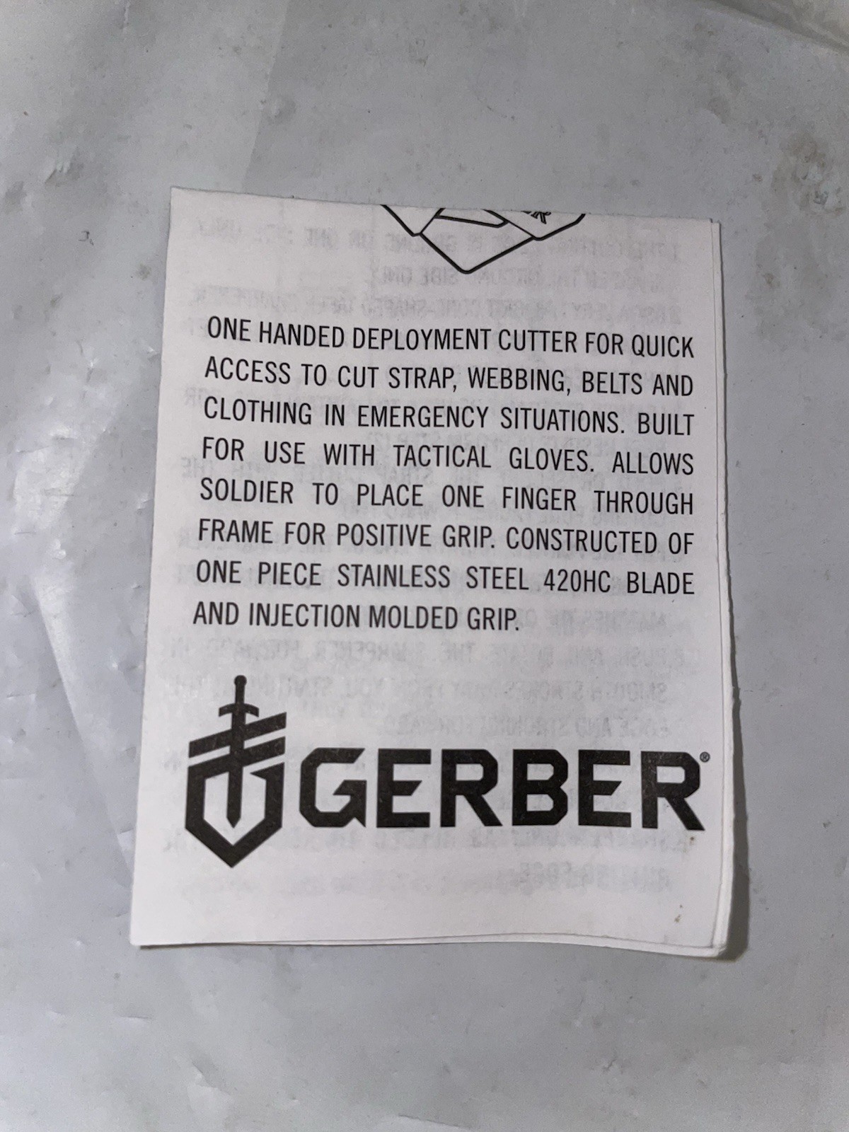 Gerber 30-000132 Emergency Strap, Webbing And Belt Cutter