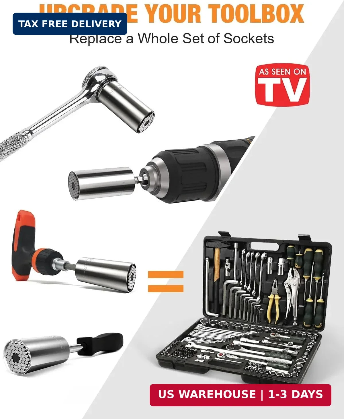 Fathers Day Dad Gifts from Daughter Son, Super Universal Socket Tools Gifts for