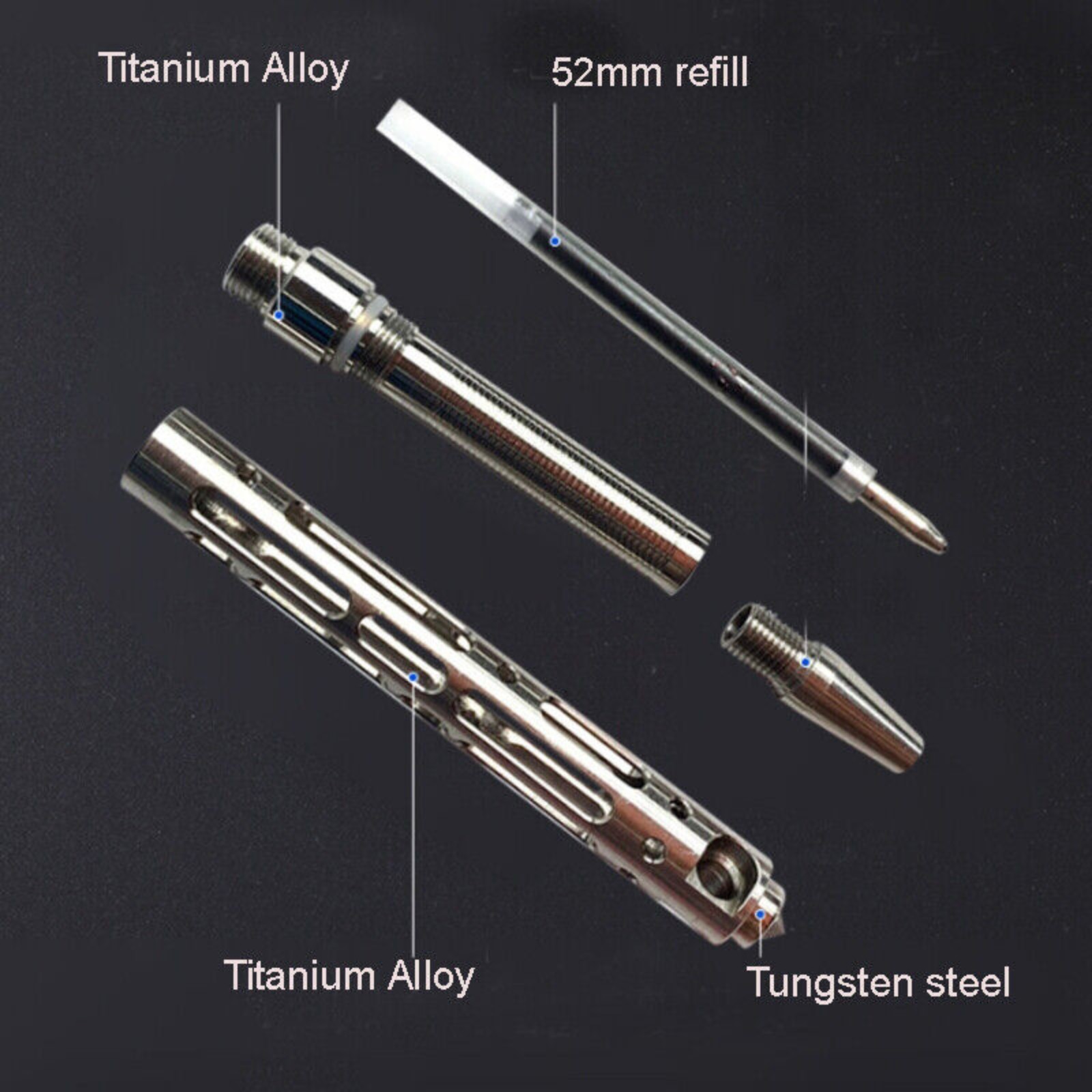 Mini Ballpoint Pen EDC Keychain Signature Writing Pen Business Office)
