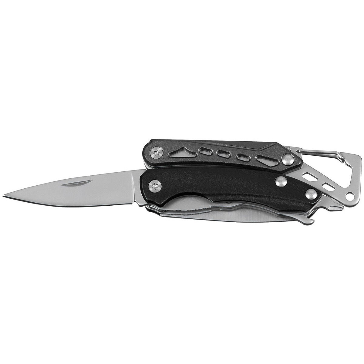 Multifunction Tool Mini with Carabiner Pliers Knife Saw Screwdriver EDC