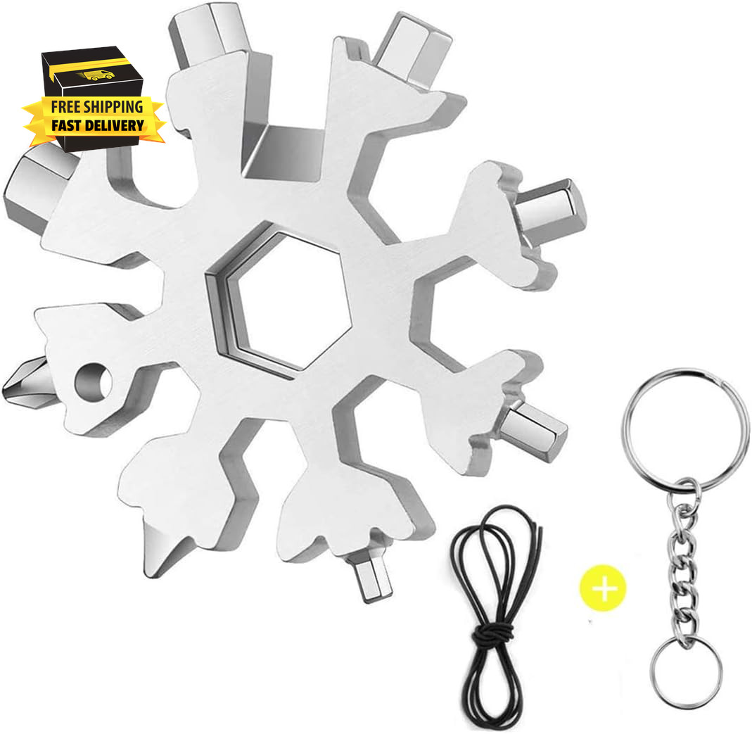 Mens Stocking Stuffers, 18 in 1 Snowflake Multitool, Stocking Stuffers for Adult