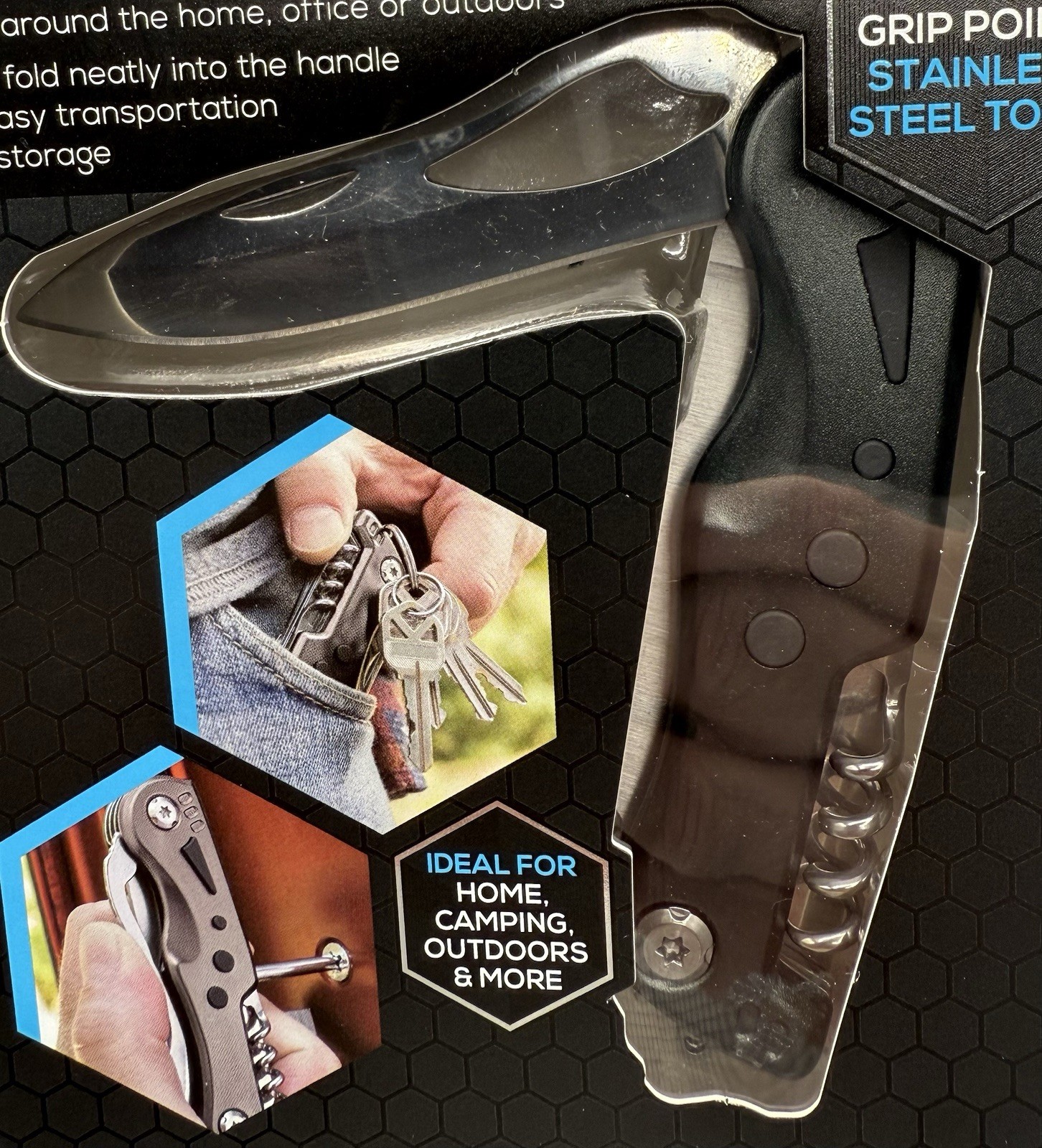 Scout Multitool Knife Smartgear Grip Point 7 Functions In One Stainless Rugged