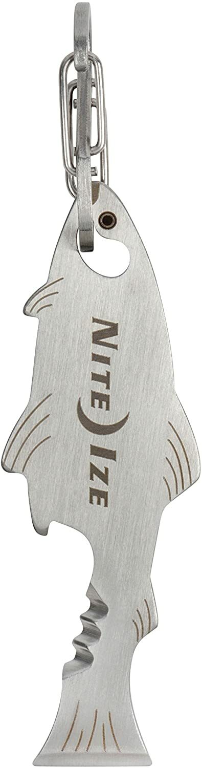 Nite Ize DooHicKey FishKey Multi-Tool Stainless Keychain Bottle Opener (2-Pack)