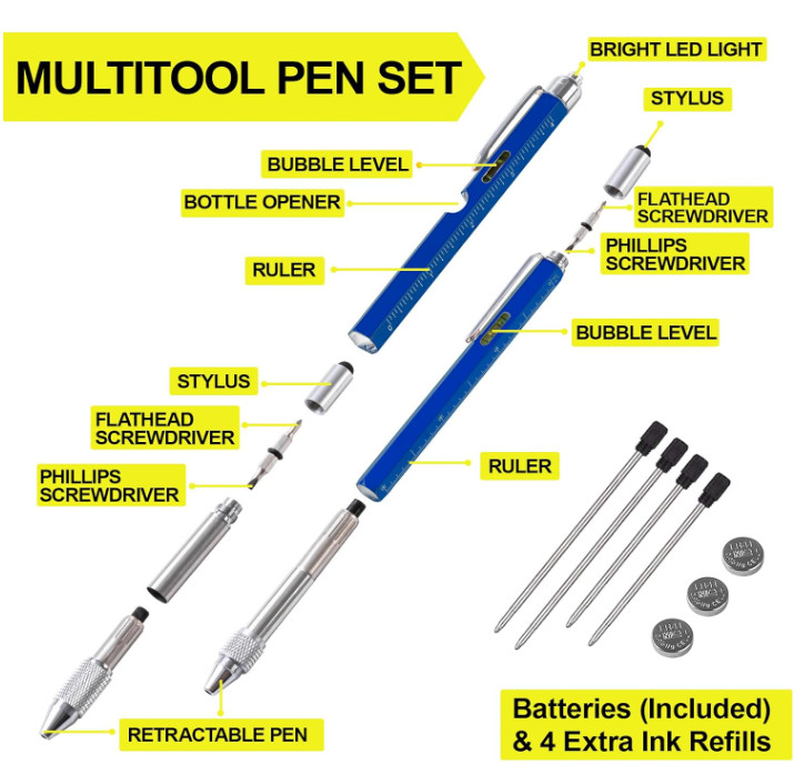 Gadget multifunción con LED, regalo perfecto para hombres y adolescentes.