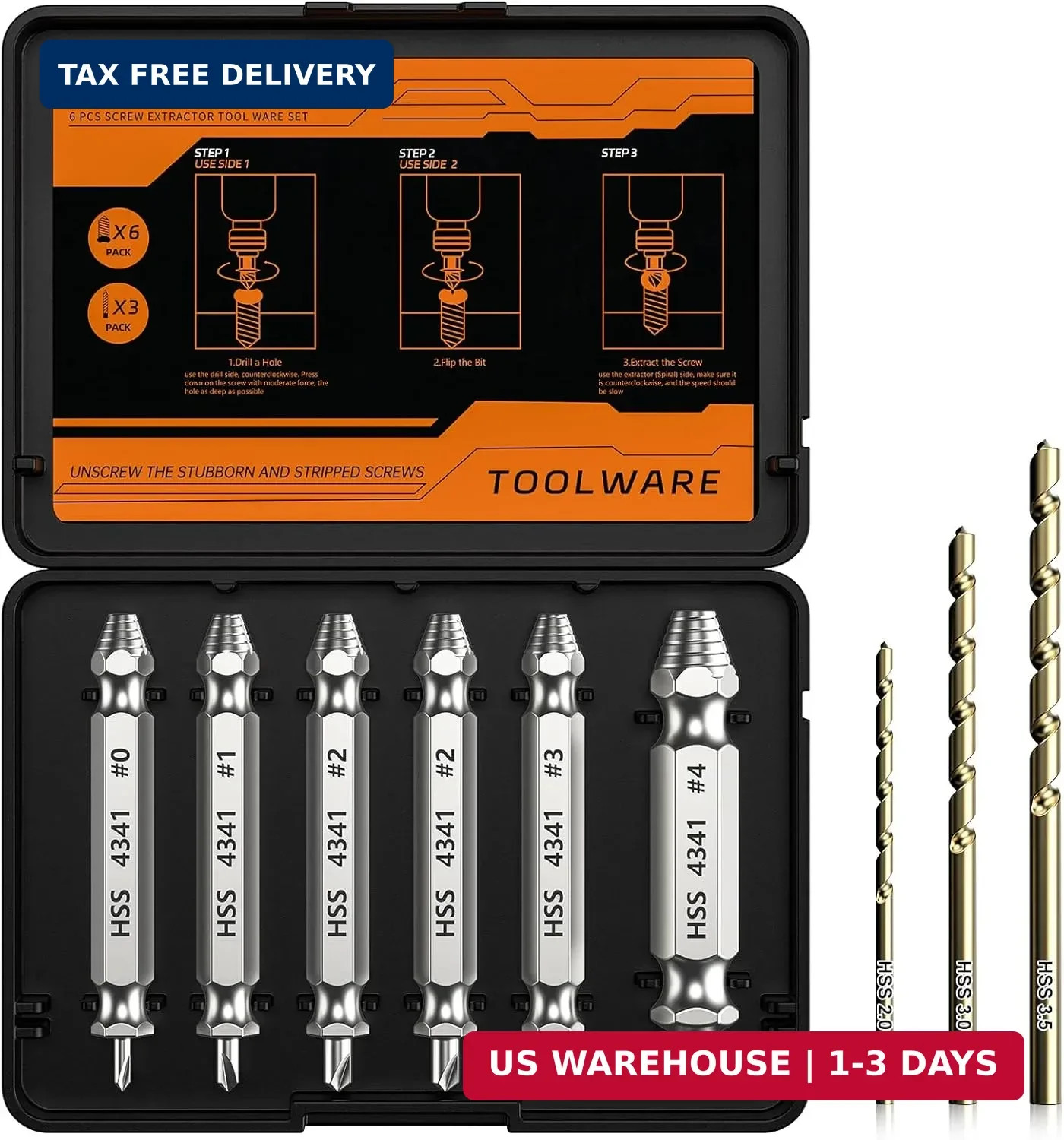 Damaged Screw Extractor Set,Fathers Day Gifts for Dad from Daughter Son,Gifts fo