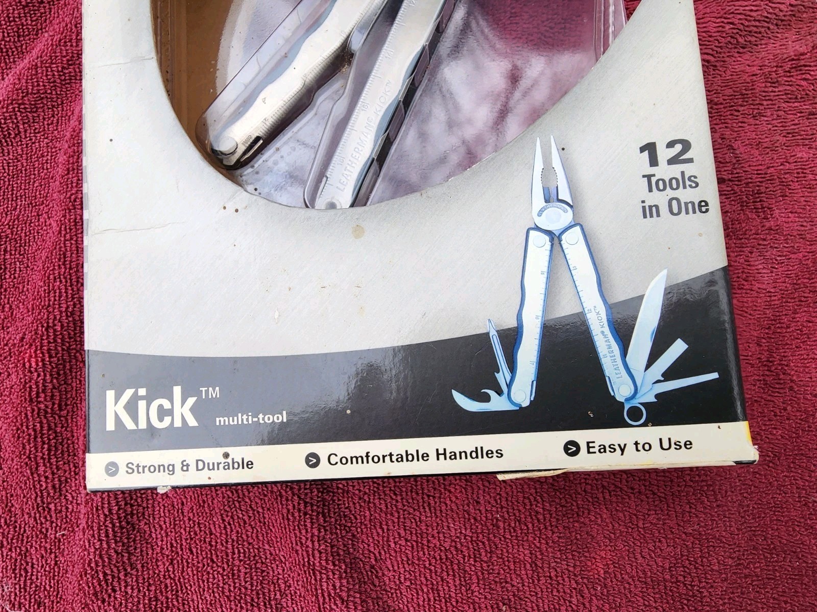 Leatherman Kick Multi-Tool with Leather Sheath, New Old Stock