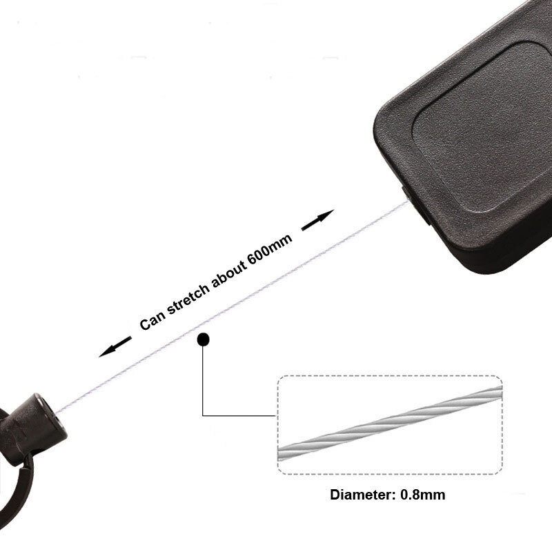2PCS EDC Outdoor Telescopic Keychain Ring Buckle Anti-theft Backpack Carabiners
