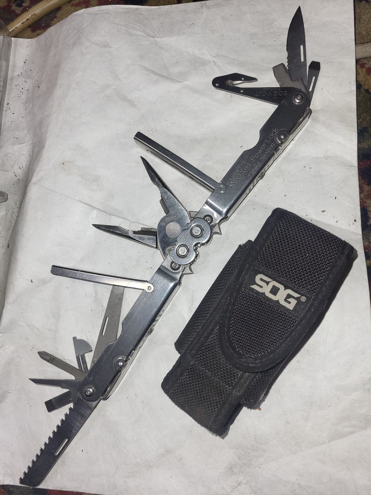 Sog Power Lock Pliers Multi Tool Stainless Steel With Sheath USA