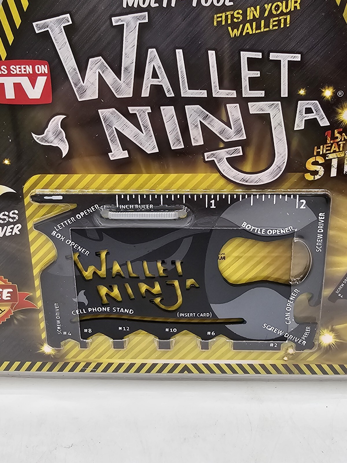WALLET NINJA – 18 Tools in 1 Flat Multi Tool, AS SEEN ON TV, Fits in Your Wallet