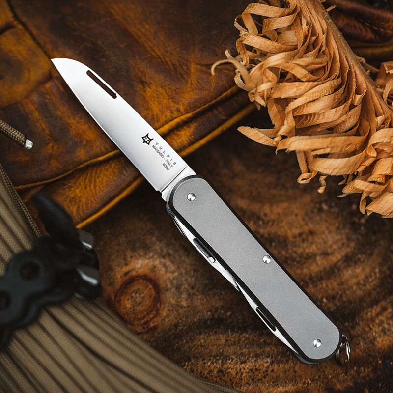 Fox Knives Vulpis 4-in-1 Multitool Pocket Knife Folding Pocket Survival Tools