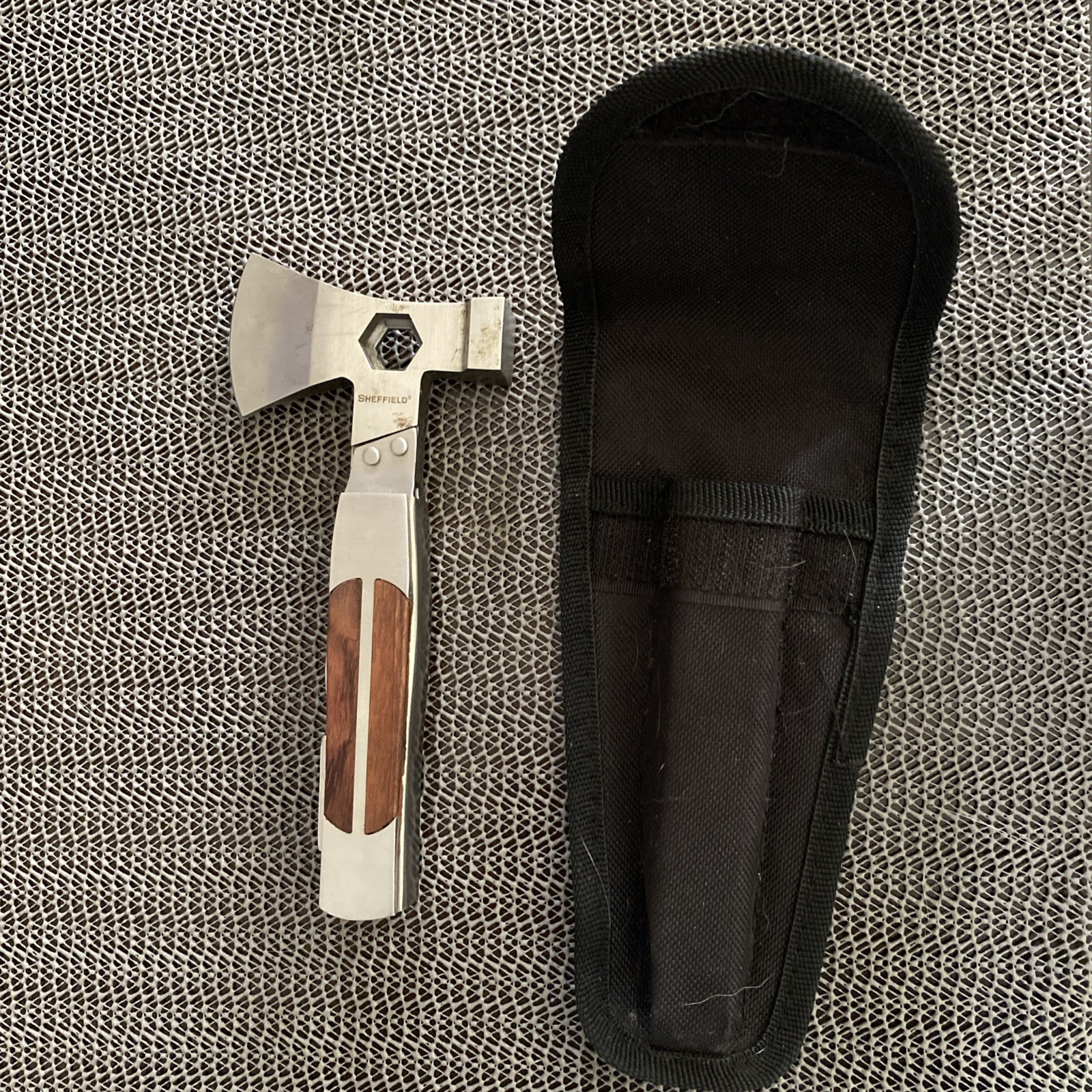 Sheffield Stainless Steel Hatchet Multi Tool w/ Nylon Sheath