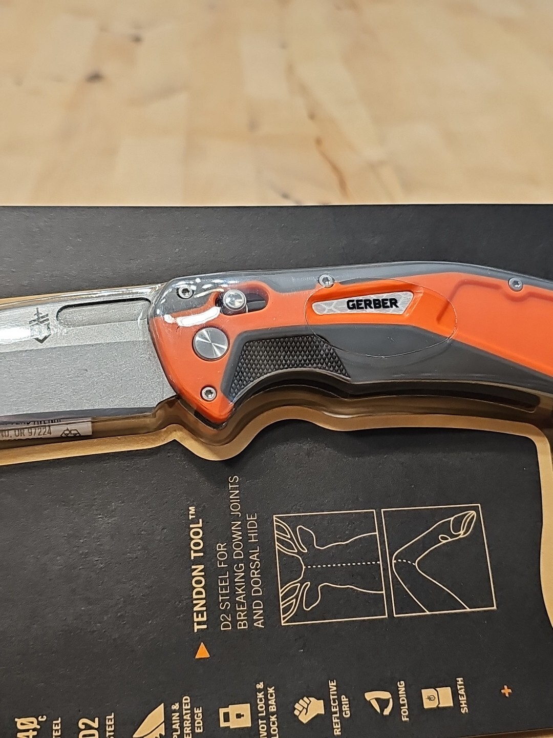 Gerber Randy Newberg DTS Knife- Dual Tool System w/Sheath,Orange/Black