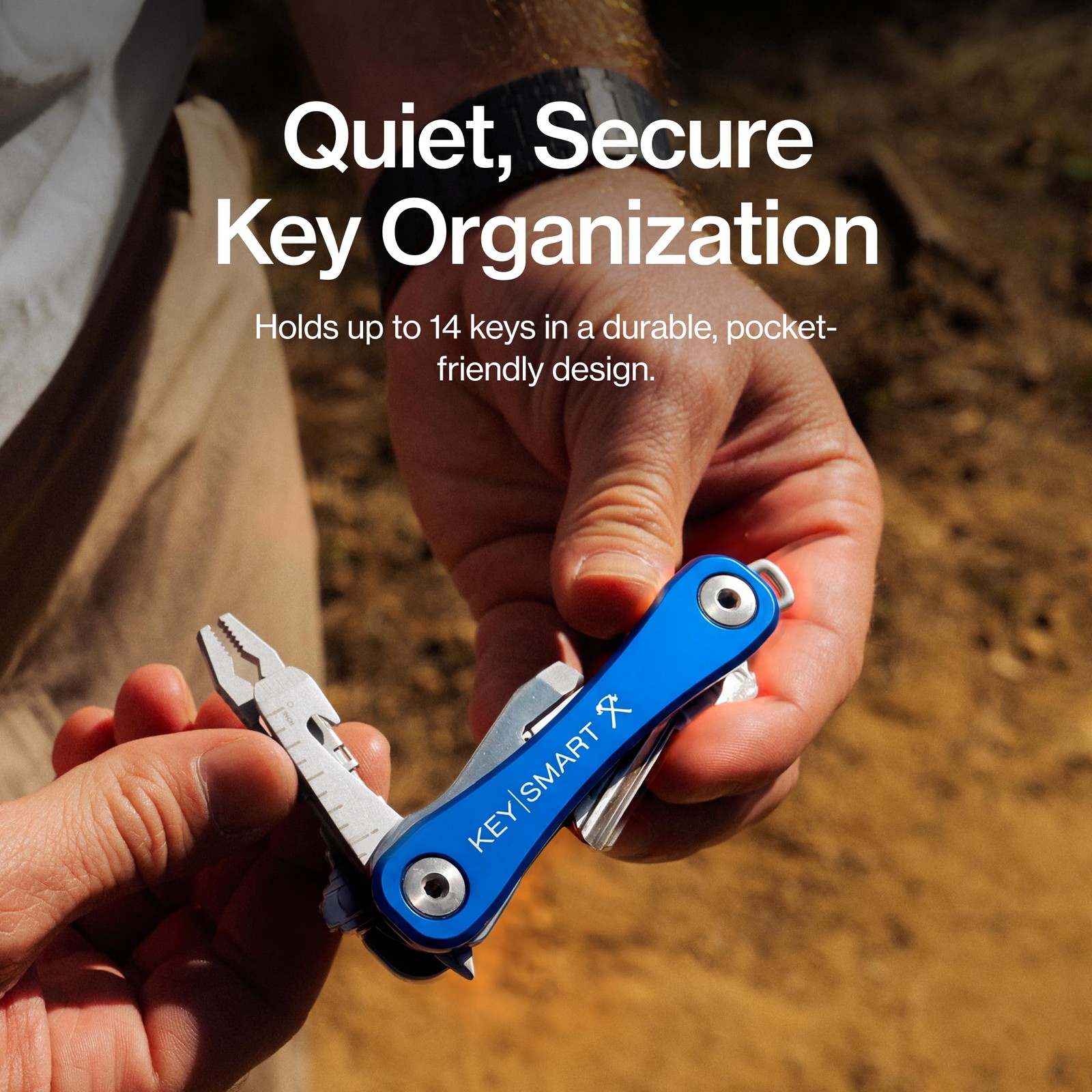 KeySmart Rugged – Multitool Key Holder for Keychain w/Bottle Opener and Pocke…
