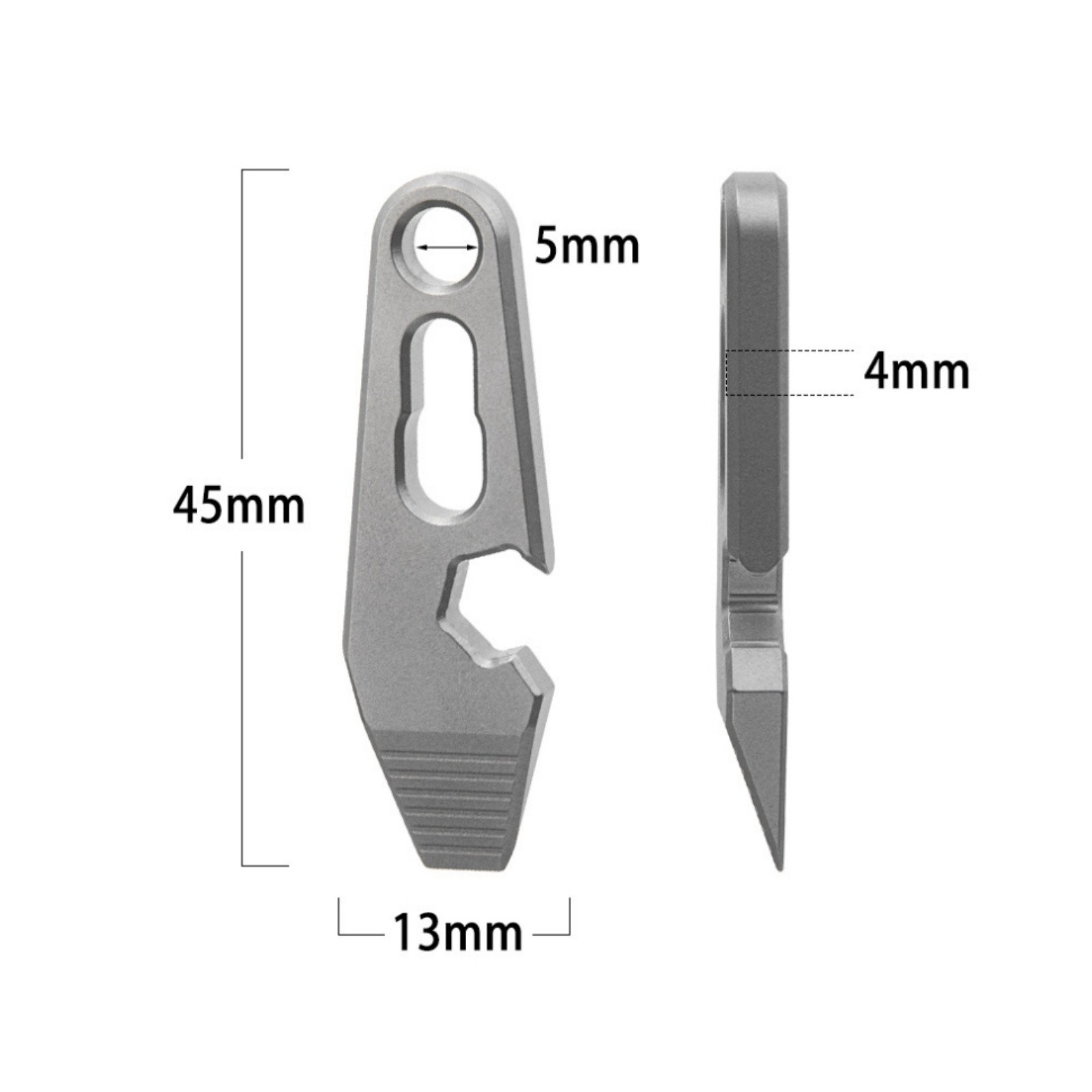 Titanium Alloy Mini EDC Pry Bar Bottle Opener Keychain Pocket Tool Lightweight