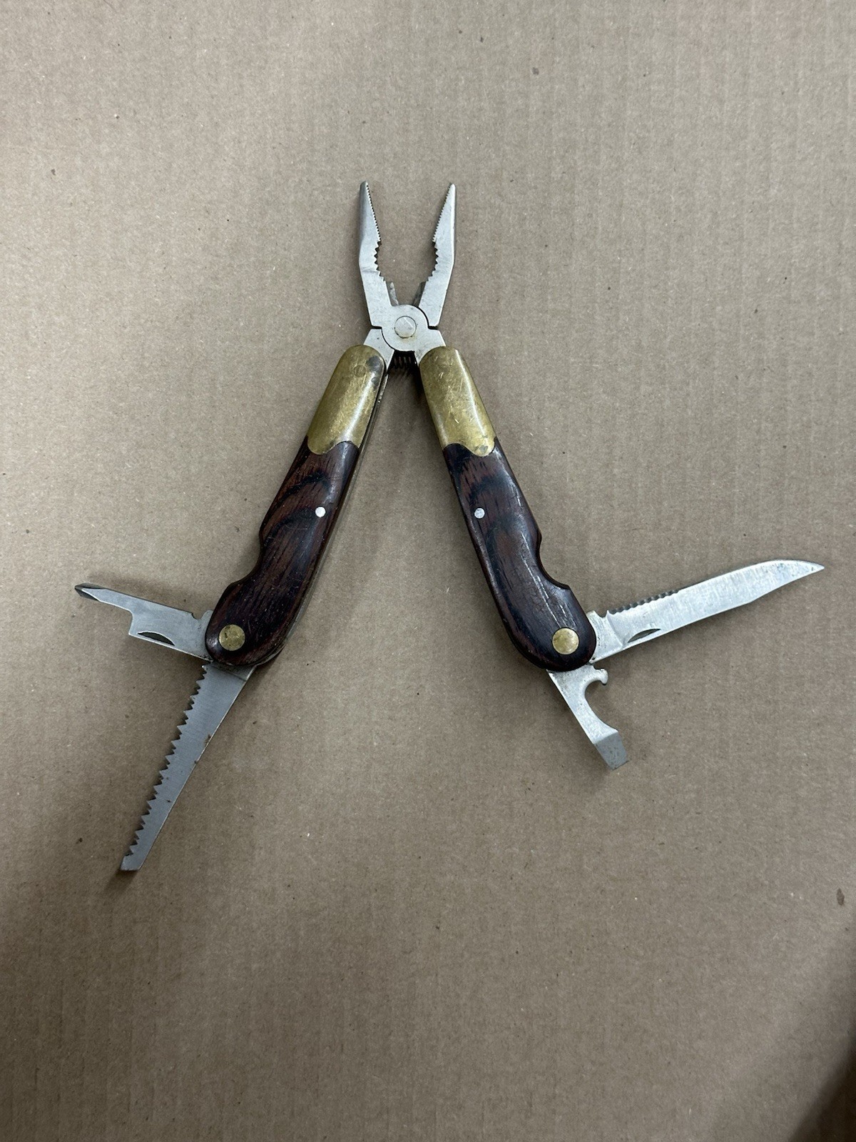 HUSKY 25 Years 25th Anniversary Limited Edition Multi-Tool Brass Wood vintage