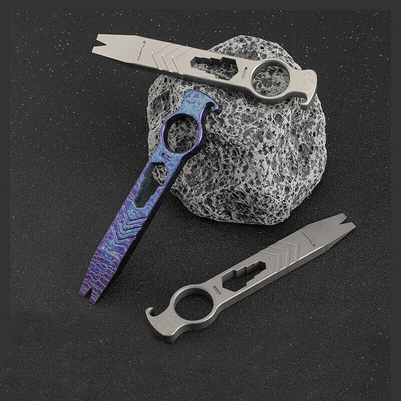 New EDC Titanium Alloy Tactical Crowbar Multi Tool Outdoor Pry Bar Opener Wrench