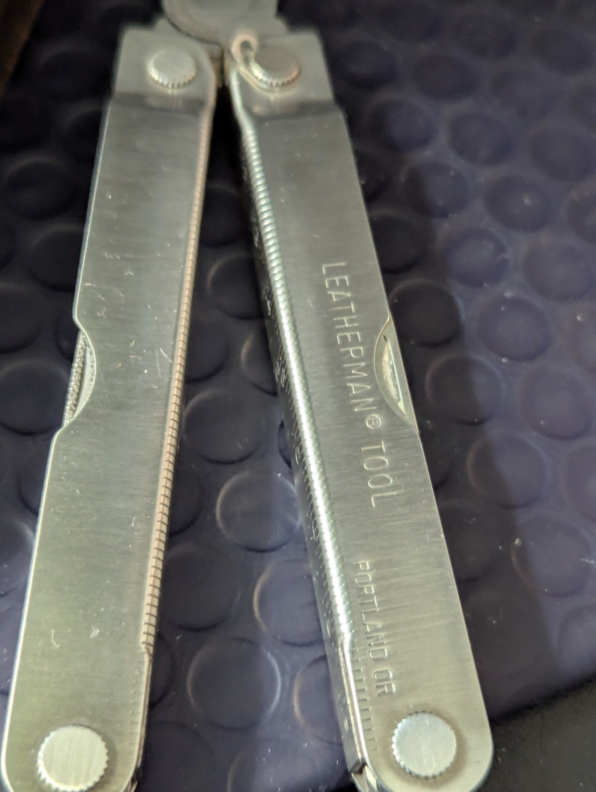 Leatherman Letter Logo Stainless Steel USA PST Multi Tool & Leather Case Vintage