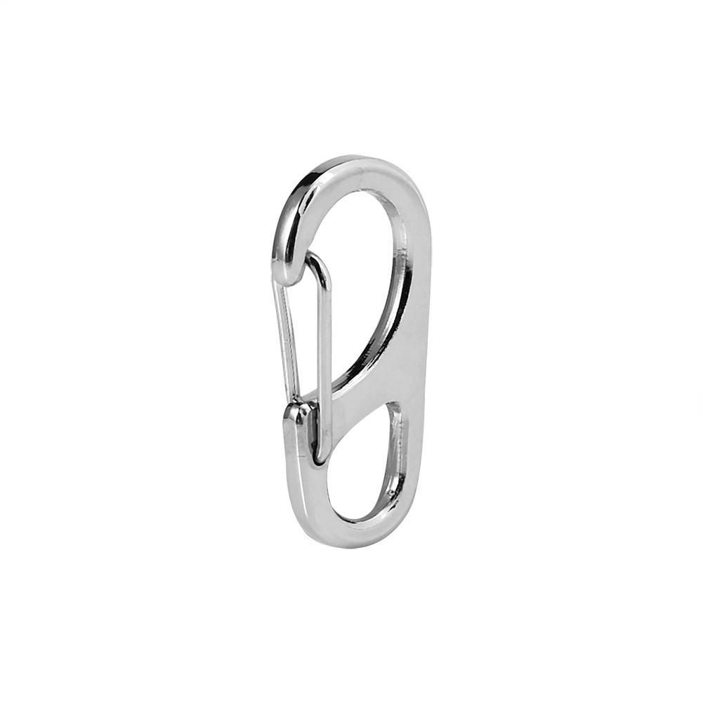5PCS Locking Carabiner Keychain Tool For Camping Silver Excellent