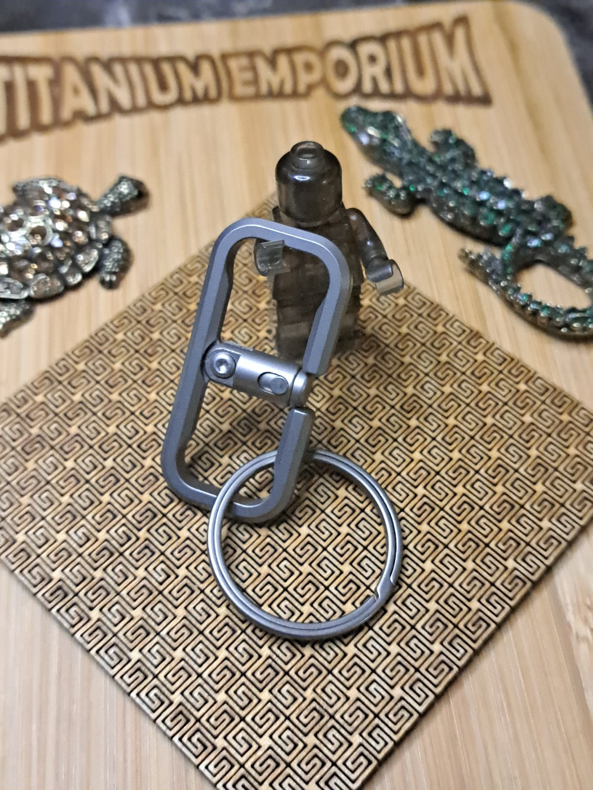 Mini Titanium Carabiner Keychain