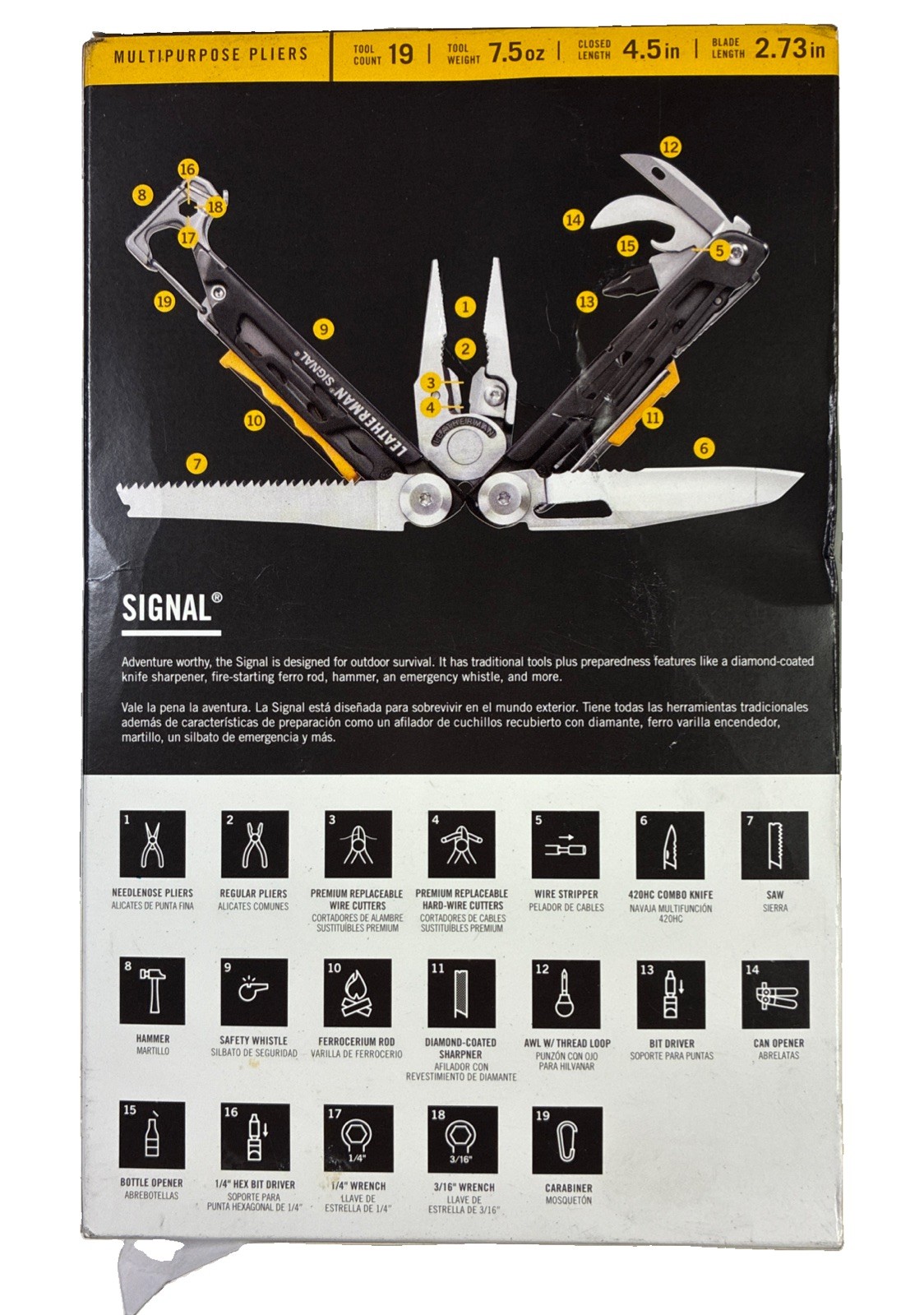 LEATHERMAN Signal 19 in 1 Multi-tool for Outdoors Camping Hiking Fishing