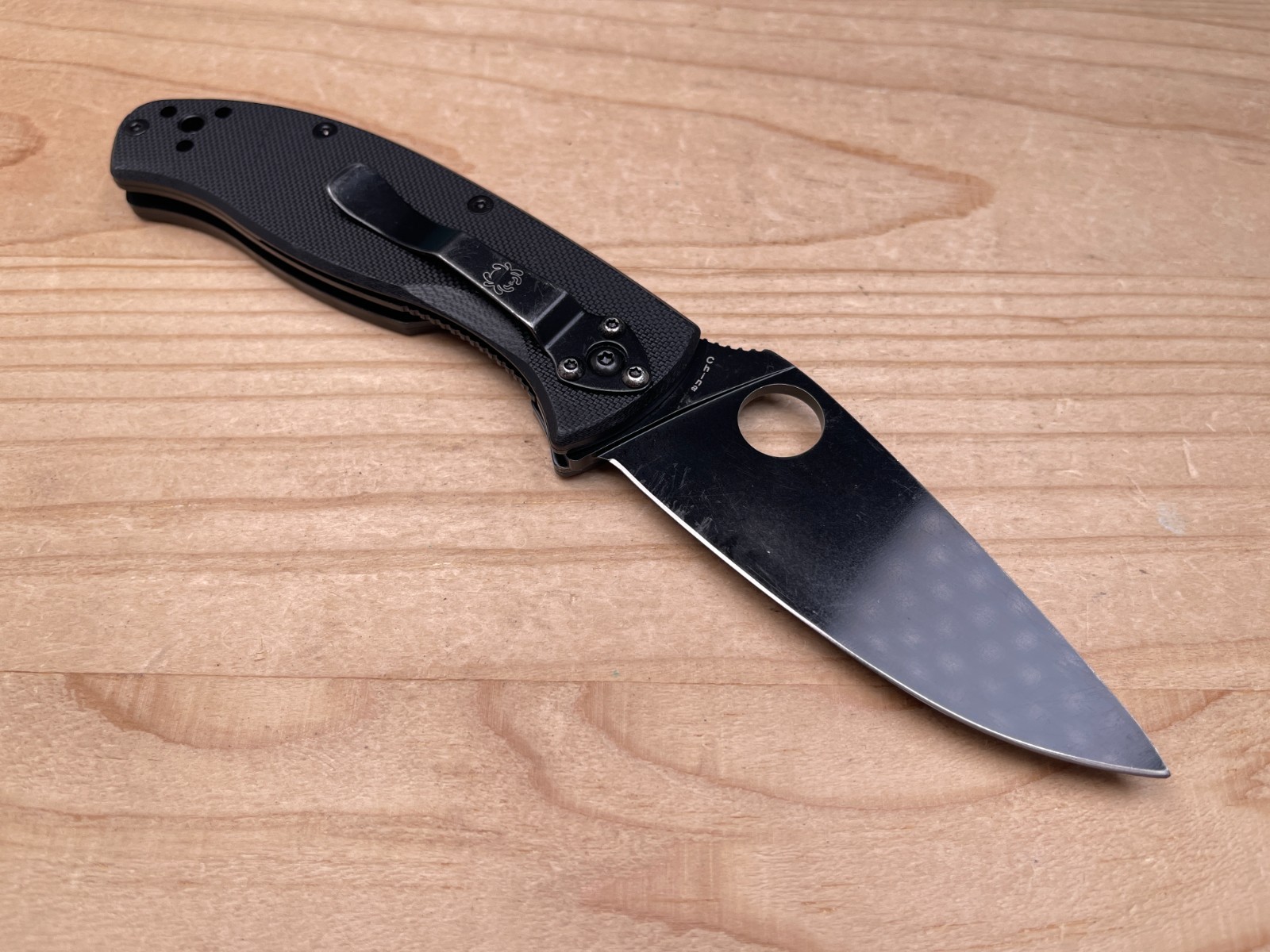 Spyderco Tenacious Plain Edge Black 8Cr13Mov G-10 Folding Pocket Knife