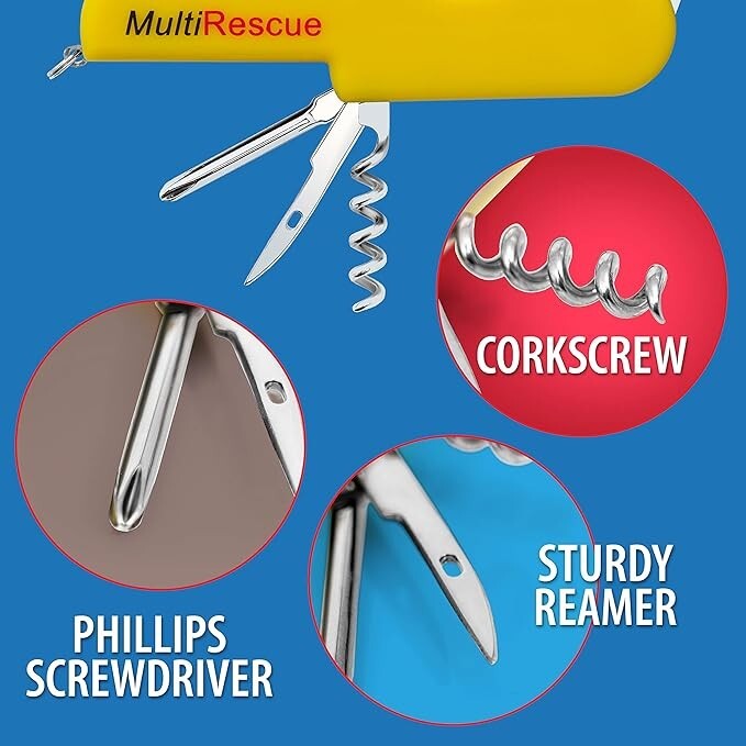MAXAM Multi-Function Rescue Knife – Includes Seat Belt Cutter and Glass Breaker