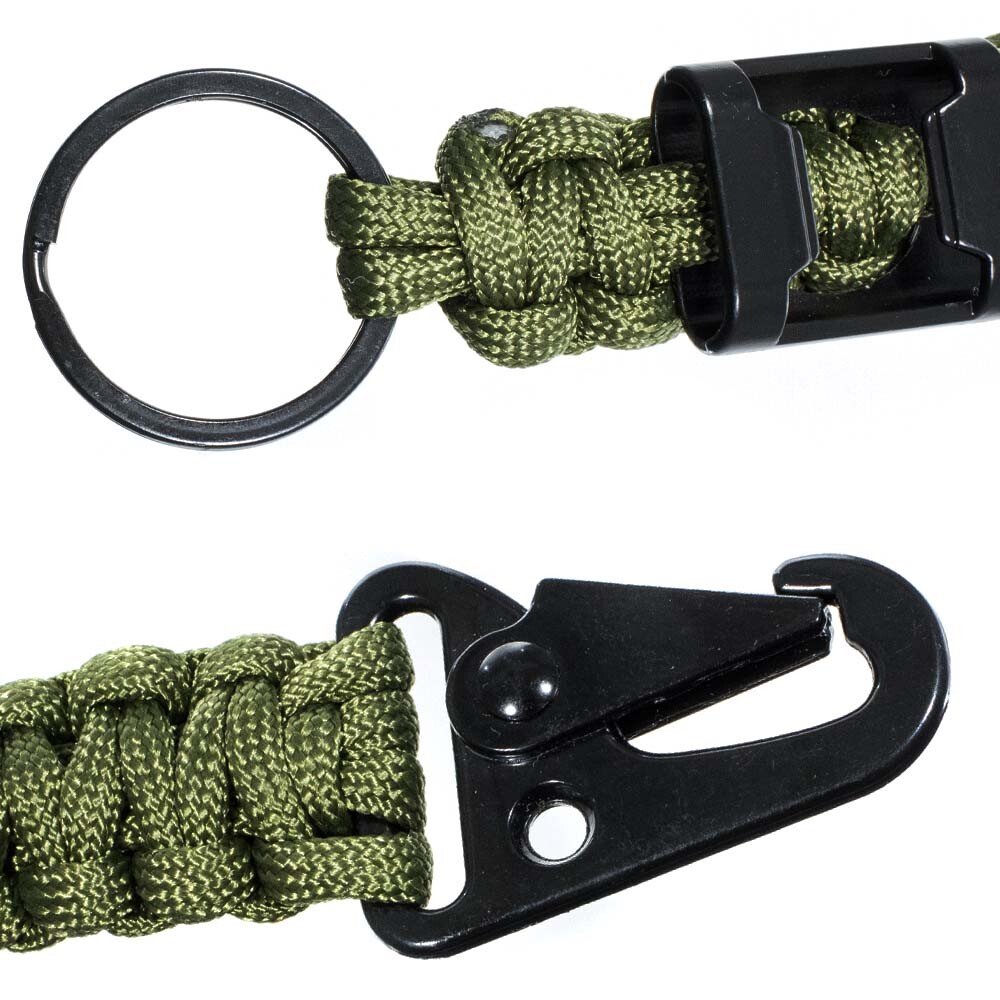 2 Pack 550 Paracord Bottle Opener Keychain – Heavy Duty Metal Clip & Key Ring