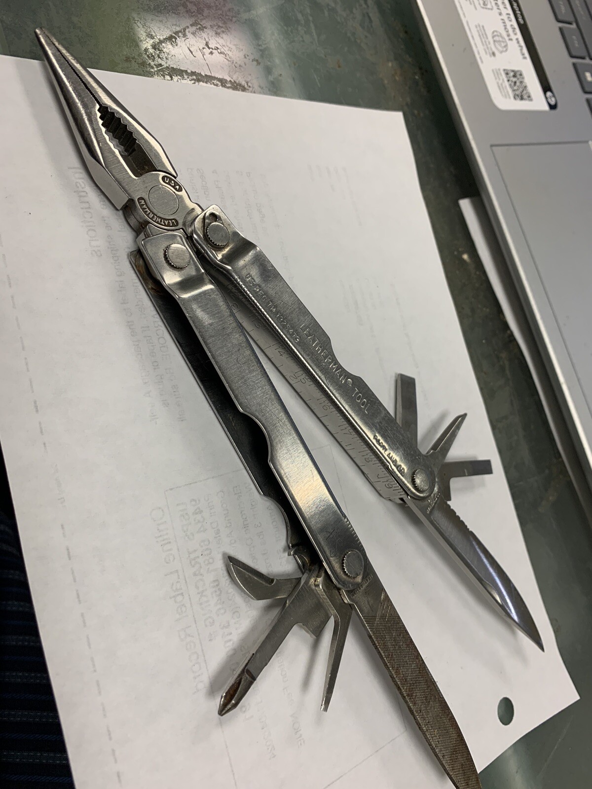 Vintage Leatherman Tool Multi-Tool Stainless Steel Knife Pliers Plus More